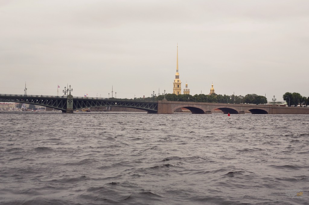 Петропавловская крепость и Троицкий мост