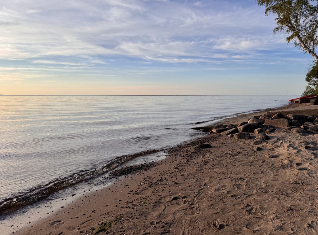 К вечеру прибыли в гостиницу на берегу Рыбинского водохранилища